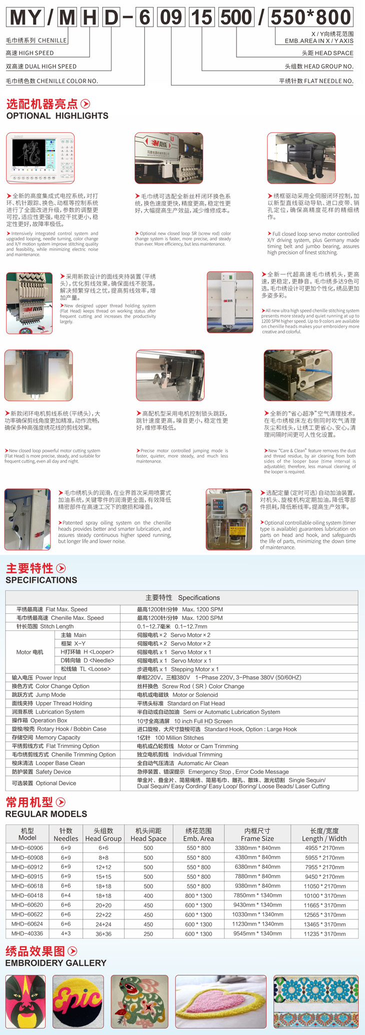 MHD系列雙高速混合毛巾繡、平繡電腦繡花機(jī)(圖1)